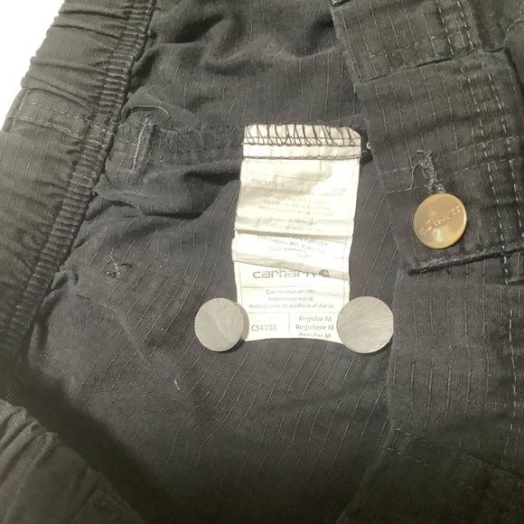 Carhartt Ripstop Boot Cut 8-Pocket Cargo Scrub Pant Sz Medium Black - Picture 5 of 10